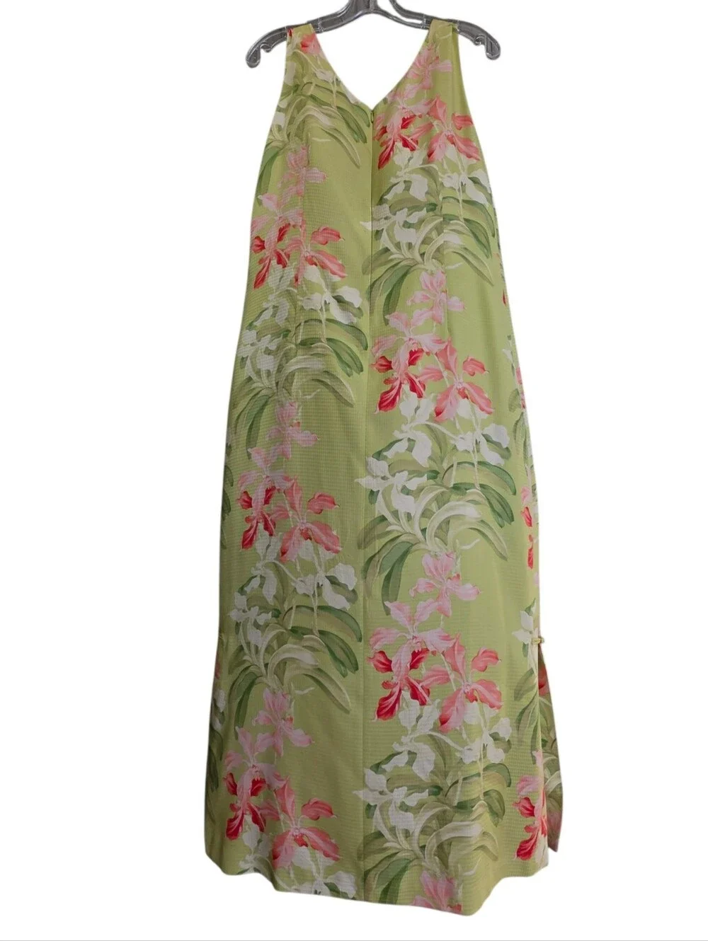 Nwot Tommy Bahama Sleeveless Lime Green Pink Orchid Tropical Resortwear Maxi